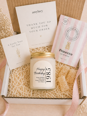 Personalised Any Age Birthday Candle Gift styled as a thoughtful gift