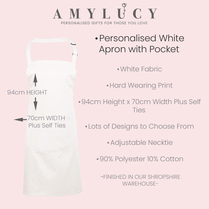 Personalised Apron, Baking Gift, Apron Cooking Gift, Gift for Her, New Home Gift, Chef Gifts, Custom Name Apron, Apron, Gift For Her - Amy Lucy