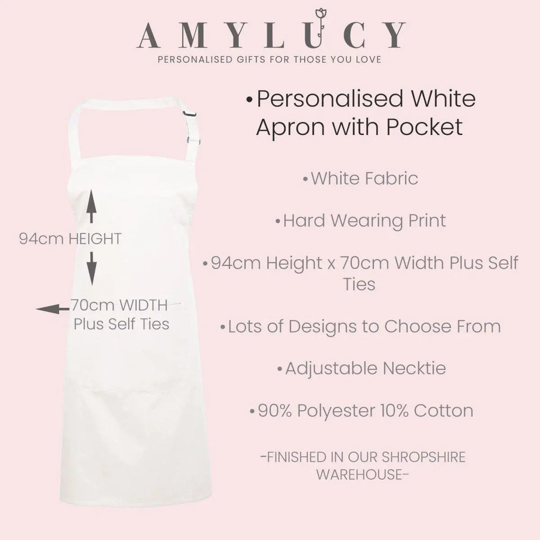 Personalised Apron, Baking Gift Personalized Apron Cooking Gift, Gifts for Her, Full Kitchen Apron, Custom Made Kitchen Apron, Kitchen, - Amy Lucy