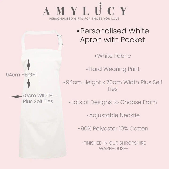 Personalised Apron, Baking Gift Personalized Apron Cooking Gift, Gifts for Her, Full Kitchen Apron, Custom Made Kitchen Apron, Kitchen, - Amy Lucy