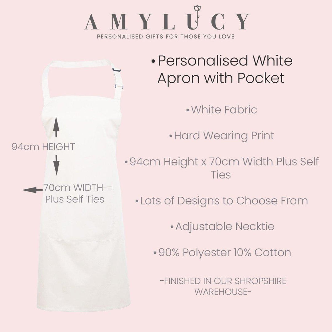 Personalised Apron, Customised Cooking Apron, Baking Gift Her, Cooking Gift, Mothers Day Gift, Baking Lover Gift, Mum Gift, Baking Apron - Amy Lucy