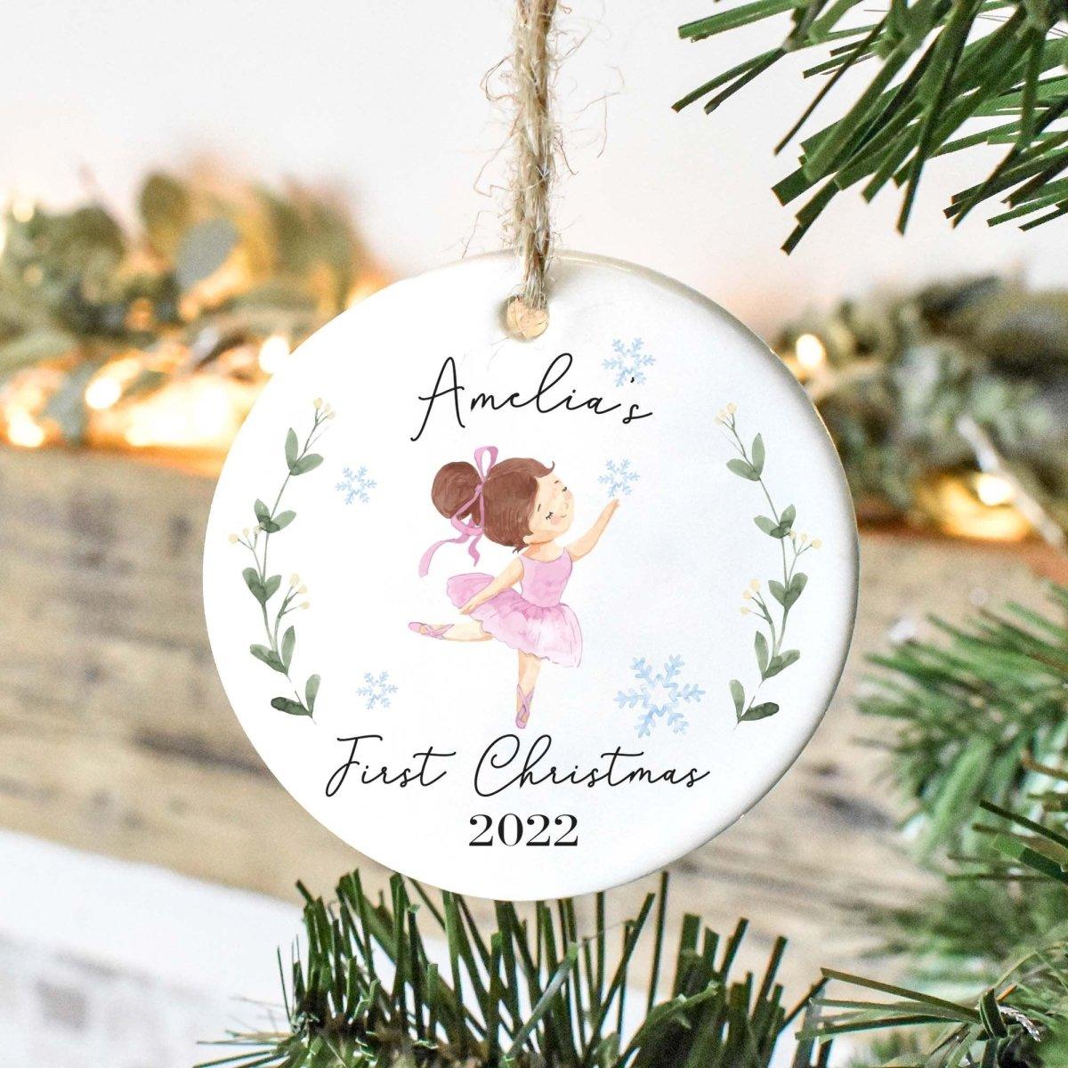 Personalised Baby 1st Christmas Bauble, Ballerina Baby Christmas Ornament, My First Christmas, Ballet Bauble, New Baby Christmas Gift, Baby - Amy Lucy