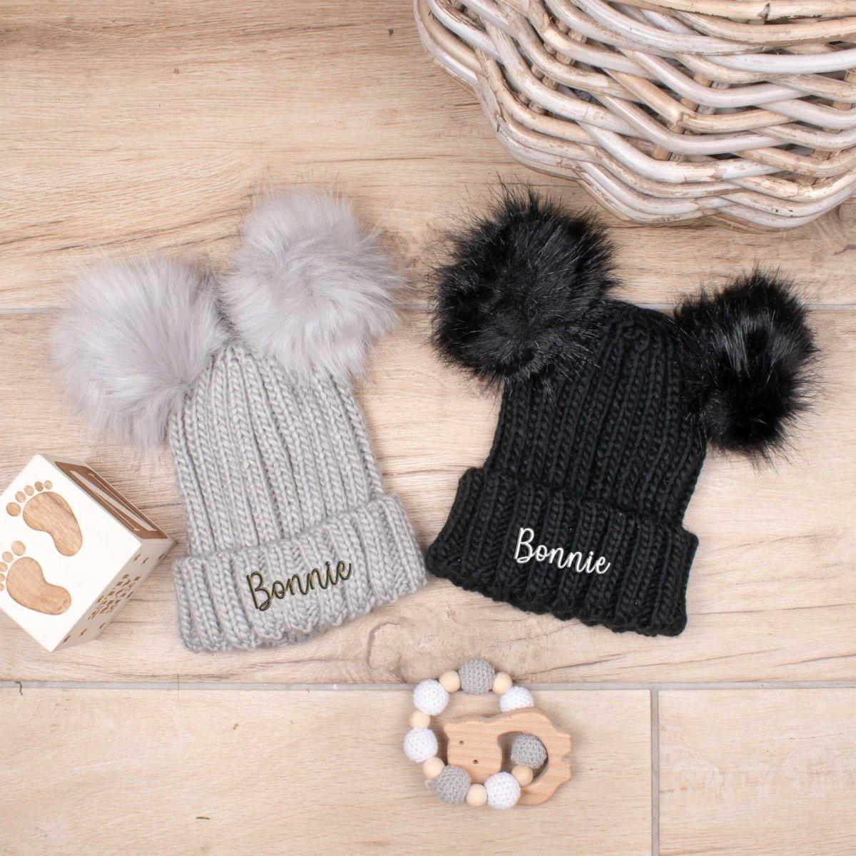 Personalised Baby Hat, Pom Pom Baby Hat, Baby Winter Hat, Embroidered Baby Hat, Baby Winter Hats, Custom Name Hat, Beanie Hat