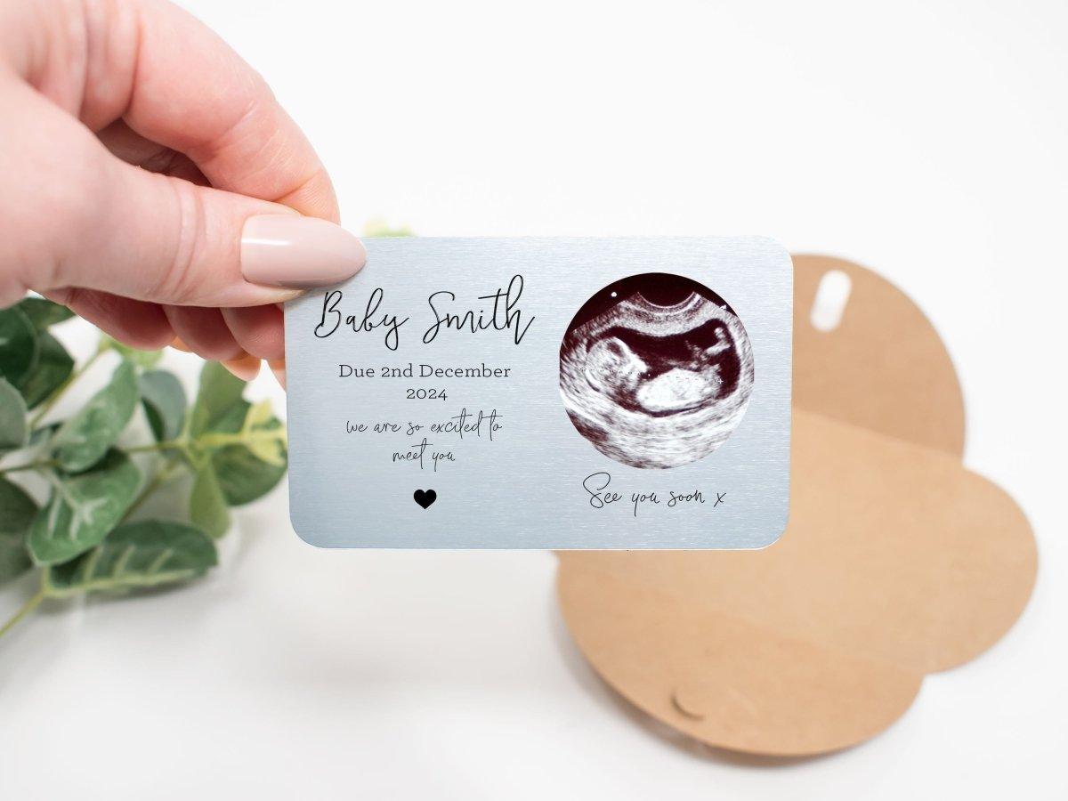 Personalised Baby Scan Gift, Baby Announcement Gift, Baby Ultrasound Picture Gift, Pregnancy Scan Card,
