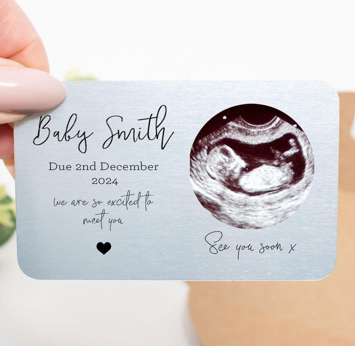 Personalised Baby Scan Gift, Baby Announcement Gift, Baby Ultrasound Picture Gift, Pregnancy Scan Card,