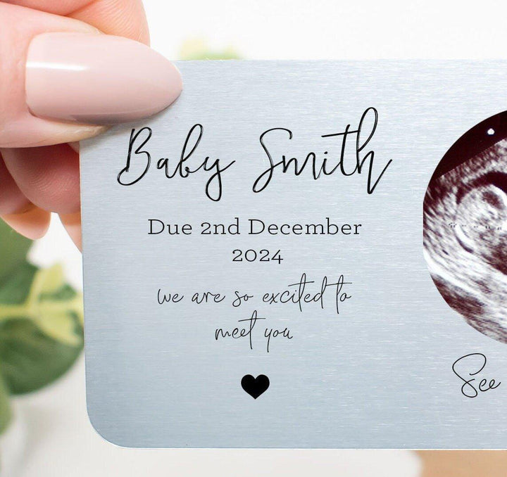 Personalised Baby Scan Gift, Baby Announcement Gift, Baby Ultrasound Picture Gift, Pregnancy Scan Card,