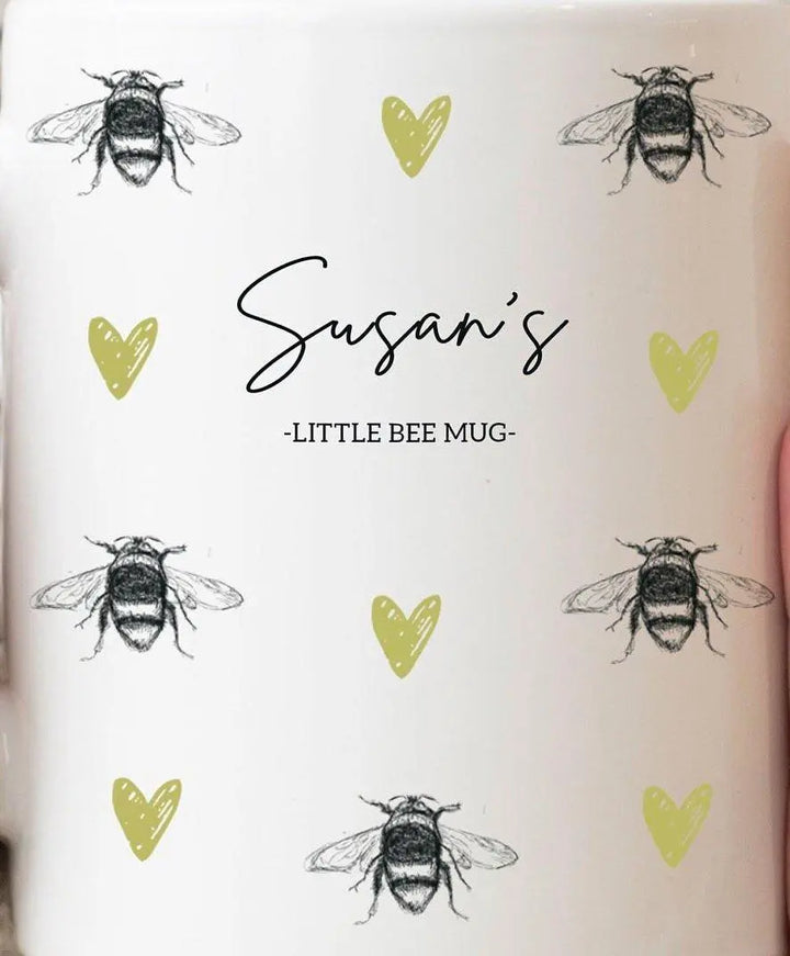 Personalised Bee Mug, Bee Gifts, Personalised Bee Mugs, Bee Gifts, Bee Home Gift, Gifts for Her, Name Mug, Hand Drawn Mug, County, Farm Mug