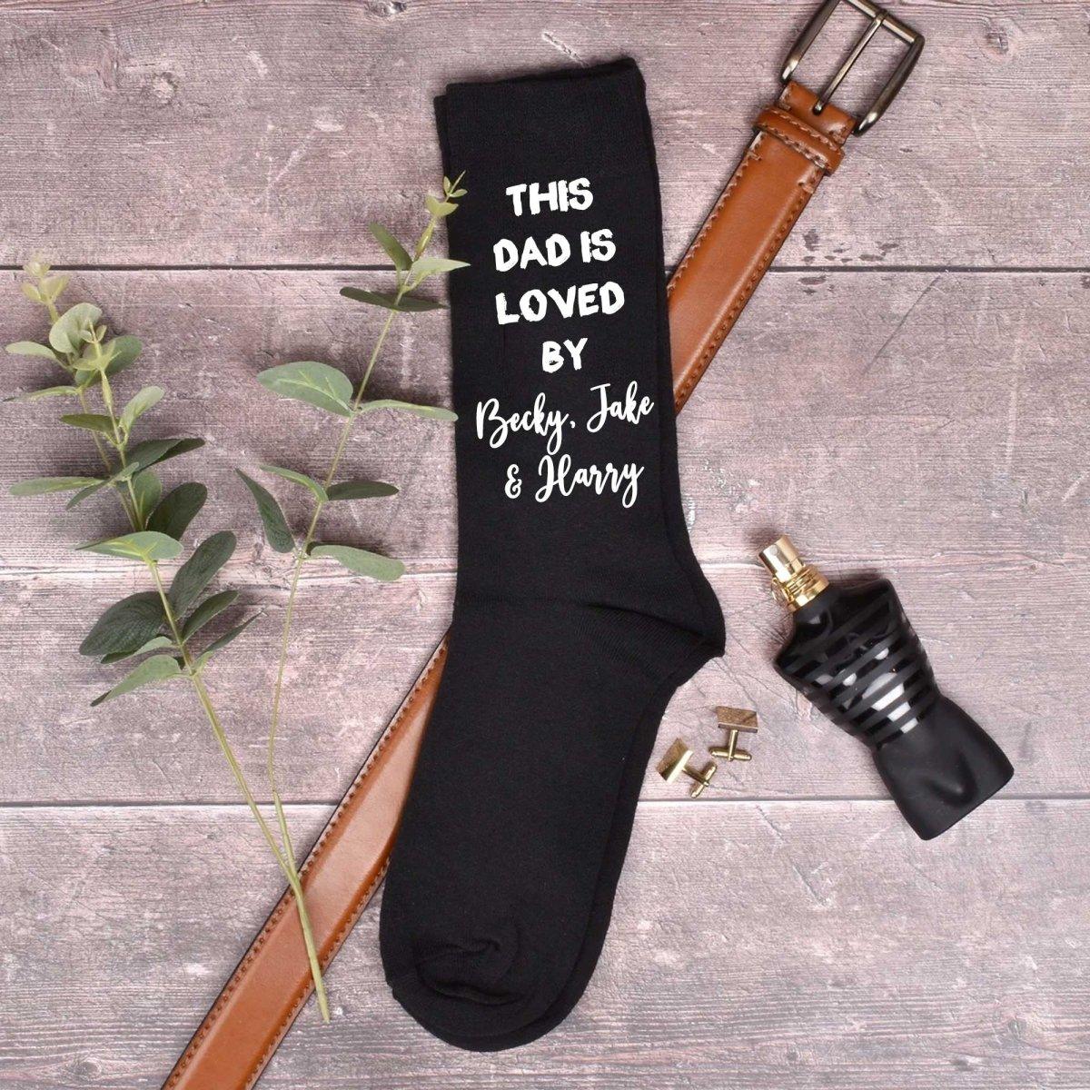 Personalised Best Dad Socks, Father's Day Socks, First Father's Day Socks, Child Dad Gift, Daddy Gift, Black Personalised Socks