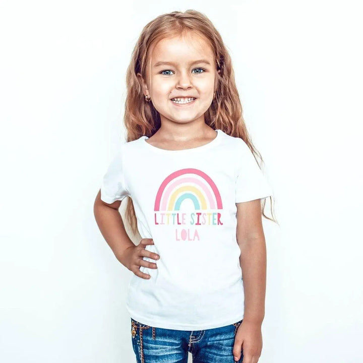 Personalised Big Sister Top, Little Sister Top, Big Sister Little Sister Matching Tops, Sister Clothing, Sister T-shirts, Kids T-shirts,