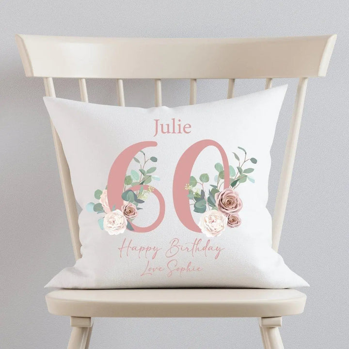 Personalised Birthday Cushion, Birthday Age Cushion, Party Decor, Milestone Birthday Cushion, Milestone Birthday Gift, Age Gift, 18th Gift