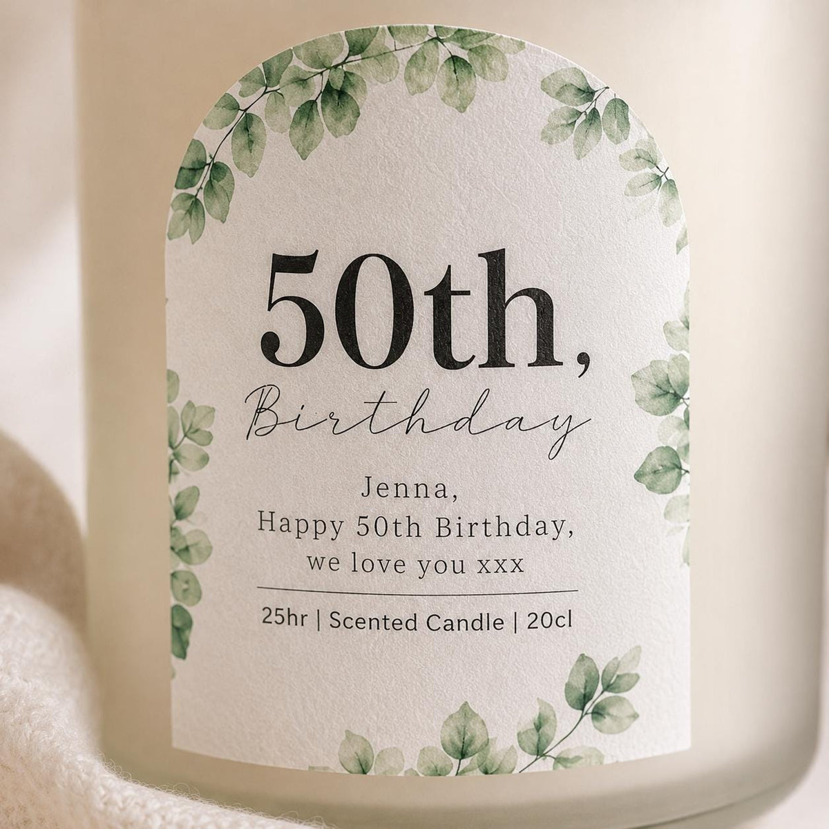 Personalised Botanical Birthday Candle Gift product information