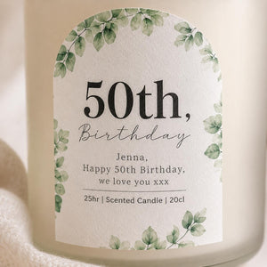 Personalised Botanical Birthday Candle Gift product information