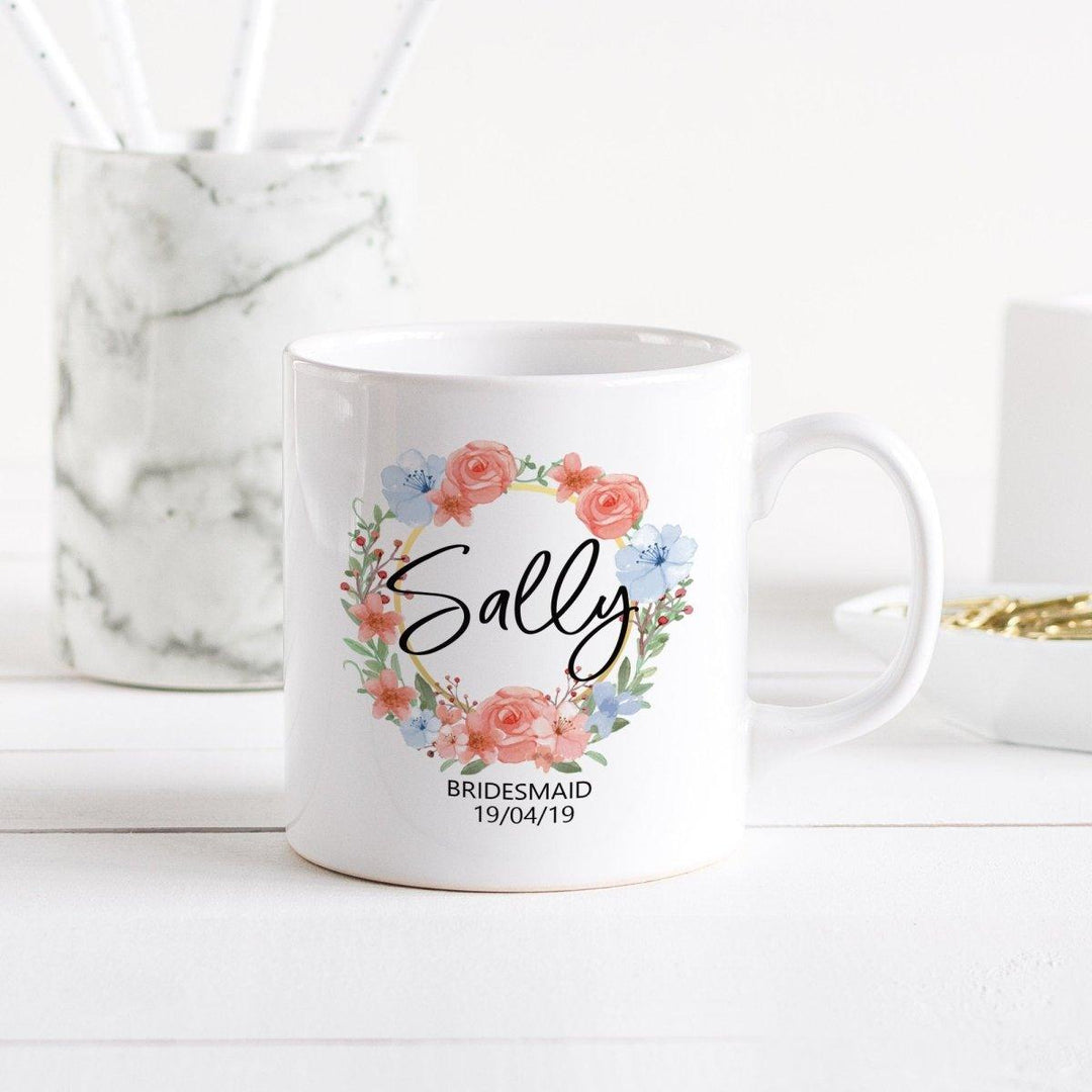 Personalised Bridal Party Mug, Bridesmaid Gift, Wedding Morning Mug, Bride To Be Mug, Mother of the Bride Mug, Hen Party Mug Gift, Hen Gifts - Amy Lucy