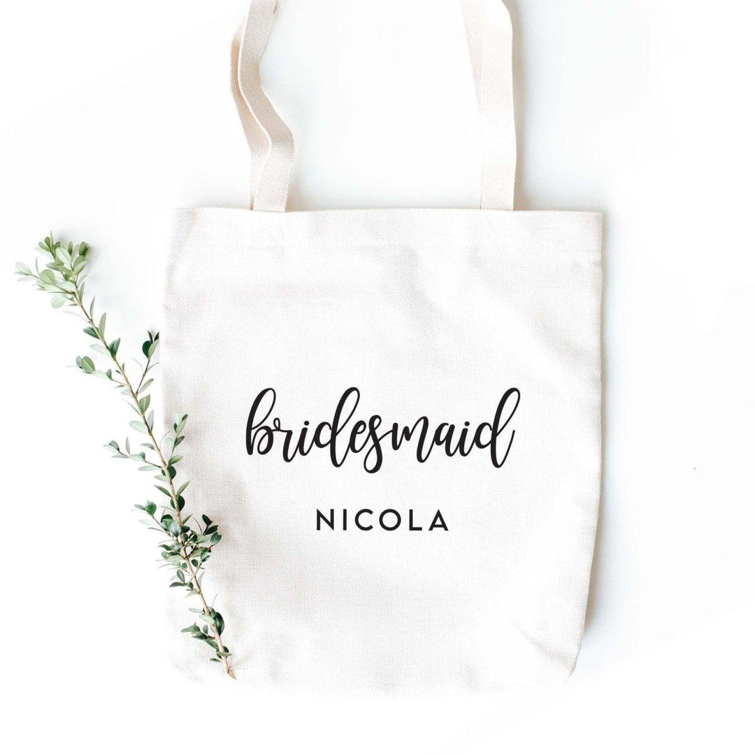 Personalised Bridal Party Tote Bags, Personalised Bridal Bag, Hen Party Bags, Thank You Bridesmaid Gift, Bridal Party Accessories, Hen Party - Amy Lucy