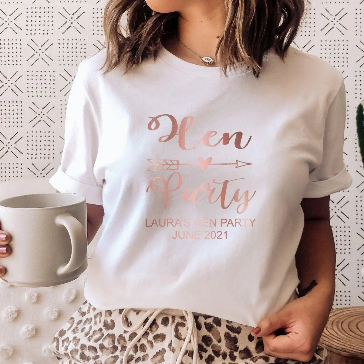 Personalised Bride Tribe Hen Party T-shirt, Rose Gold Hen Night T-shirts, Rose Gold Hen Party Tops, Bride To Be Tops, Bride Tribe Party Tops - Amy Lucy