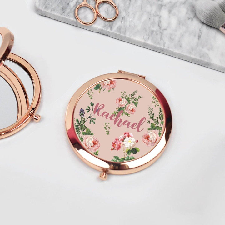 Personalised Bridesmaid Compact Mirror, Maid of Honour Gift, Bridesmaid Favour, Bridesmaid Gift Bag Filler, Bridesmaid Proposal, Bride Gift - Amy Lucy