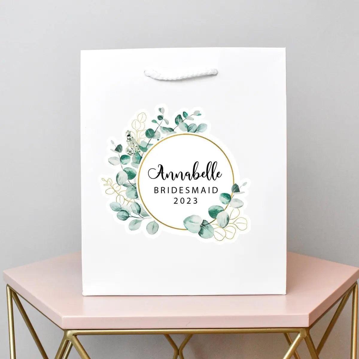 Personalised Bridesmaid Gift Bag, DIY Personalised Party Bag, Favour Bag, Floral Party Bags and Gifts, Gift Wrapping, Gift Bags, Hen Party - Amy Lucy