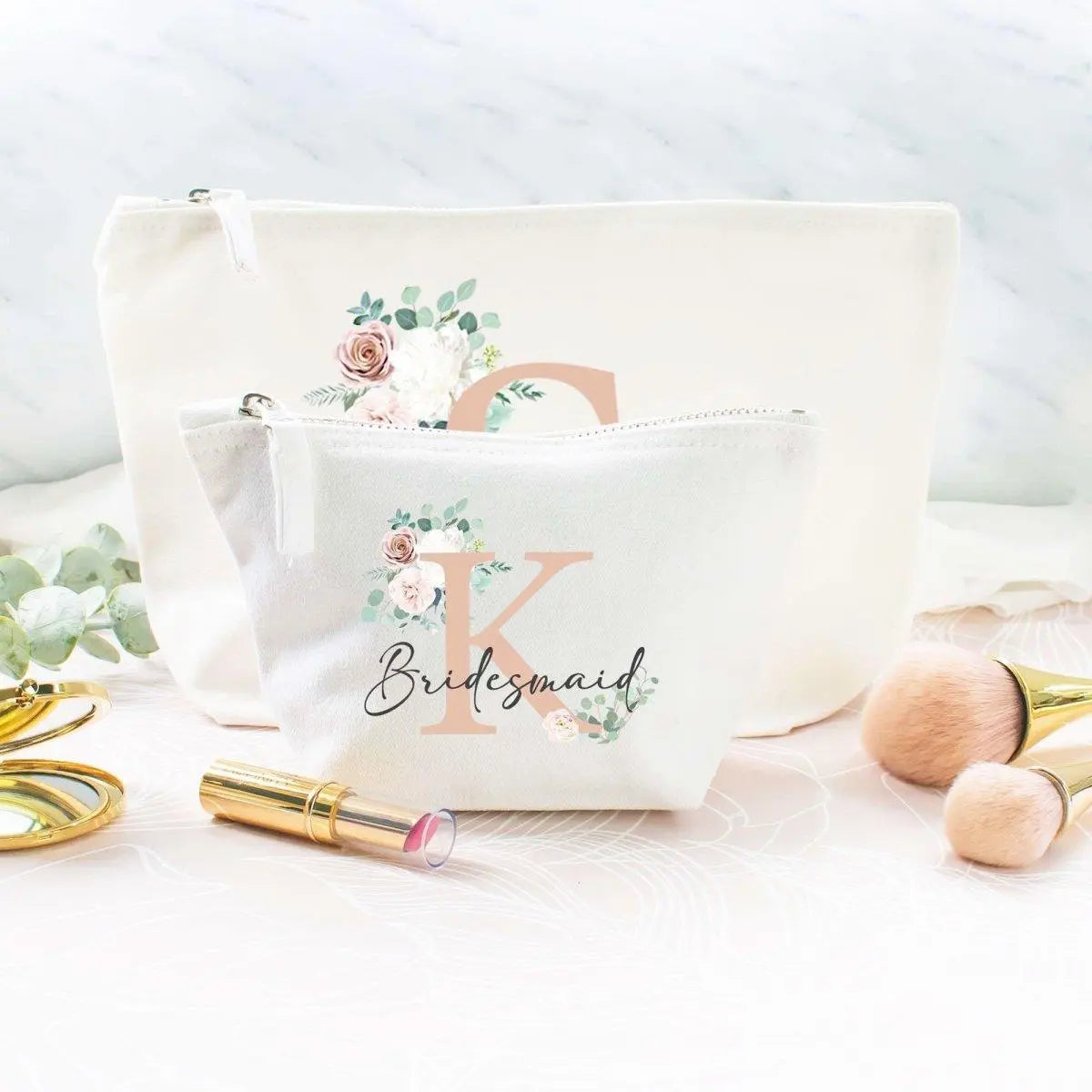 Personalised Bridesmaid Makeup Bag, Hen Night Cosmetic Bag, Bridesmaid Make Up Bag, Bridesmaid Favours, Bags and Purses, Bridal Party Gifts