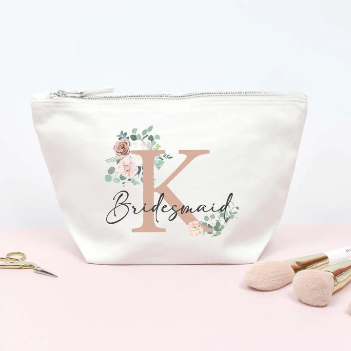 Personalised Bridesmaid Makeup Bag, Hen Night Cosmetic Bag, Bridesmaid Make Up Bag, Bridesmaid Favours, Bags and Purses, Bridal Party Gifts