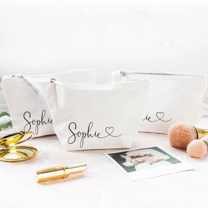 Personalised Bridesmaid Makeup Bag, Hen Night Cosmetic Bag, Bridesmaid Make Up Bag, Bridesmaid Favours, Bags and Purses, Bridal Party Gifts