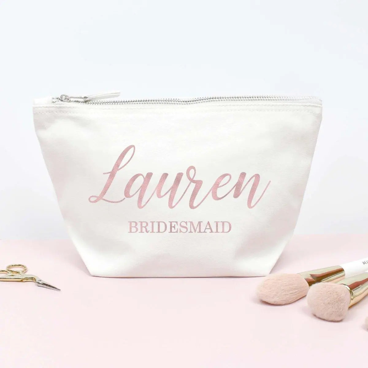 Personalised Bridesmaid Makeup Bag, Hen Night Makeup Bag, Bridesmaid Favour,  Bridesmaid Gifts, Wedding Bridesmaid Gift, Bride to Be Gift