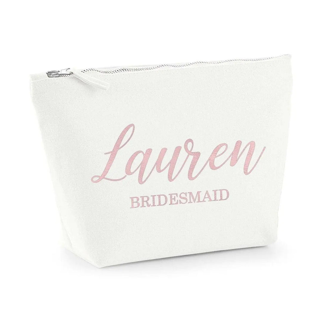 Personalised Bridesmaid Makeup Bag, Hen Night Makeup Bag, Bridesmaid Favour,  Bridesmaid Gifts, Wedding Bridesmaid Gift, Bride to Be Gift