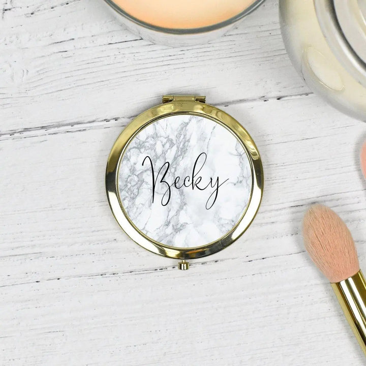 Personalised Bridesmaid Mirror, Bridesmaid Favour, Hen Party Pocket Mirror, Bride Gift, Name Pocket Mirror, Handheld Mirror, Bridesmaid Gift