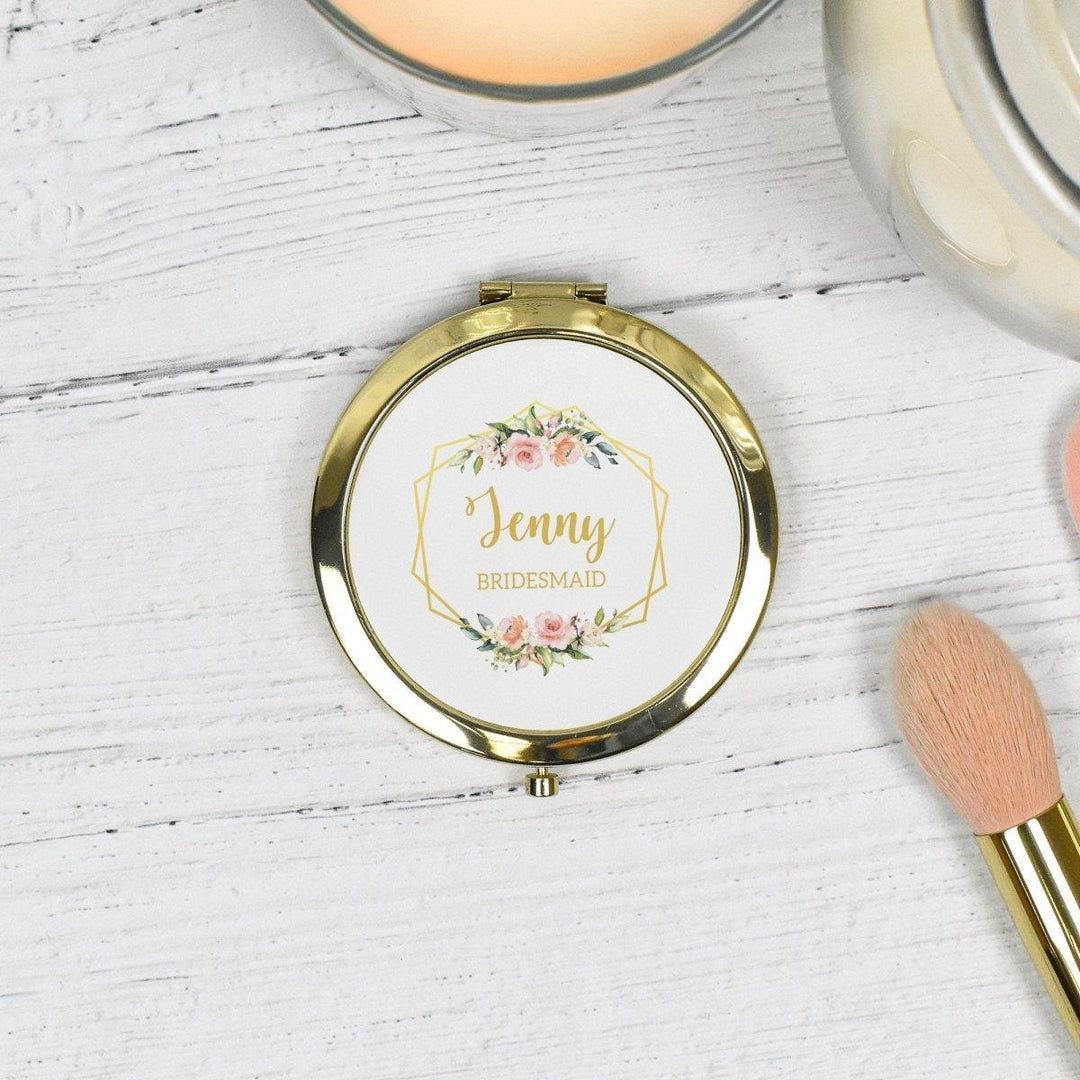 Personalised Bridesmaid Pocket Mirror, Bridal Compact Mirror, Hen Party Pocket Mirror, Name Role Pocket Mirror, Maid of Honor Hand Mirror