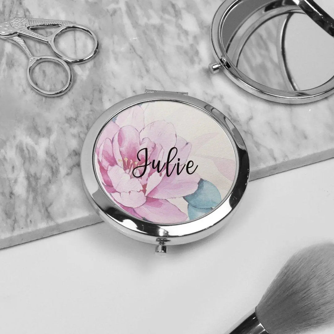 Personalised Bridesmaid Pocket Mirror, Bride Compact Mirror, Maid of Honour Pocket Mirror, Bridesmaid Favour, Bridal Party Gift, Hand Mirror