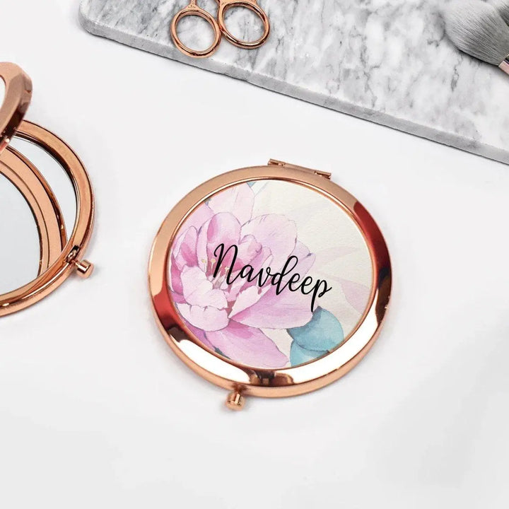 Personalised Bridesmaid Pocket Mirror, Bride Compact Mirror, Maid of Honour Pocket Mirror, Bridesmaid Favour, Bridal Party Gift, Hand Mirror