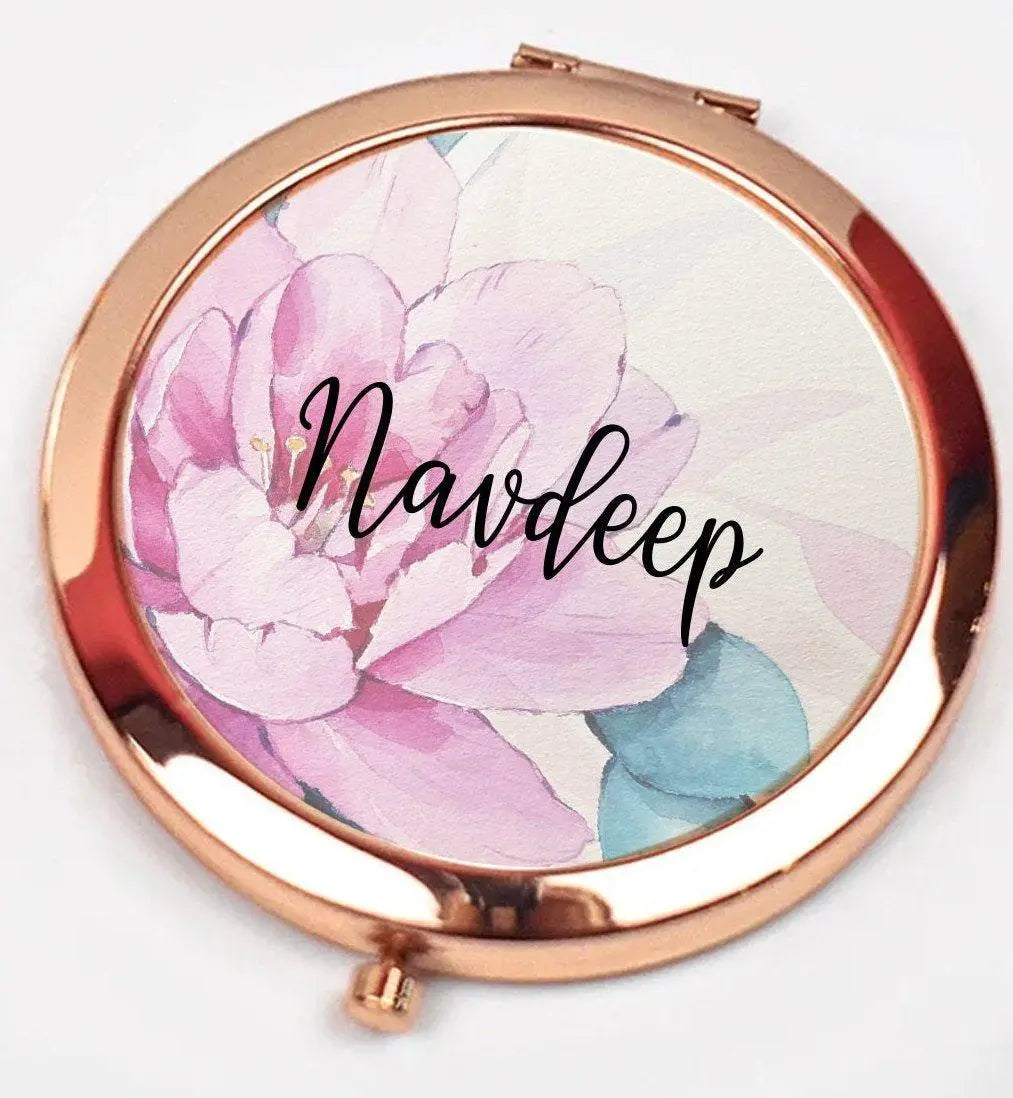 Personalised Bridesmaid Pocket Mirror, Bride Compact Mirror, Maid of Honour Pocket Mirror, Bridesmaid Favour, Bridal Party Gift, Hand Mirror