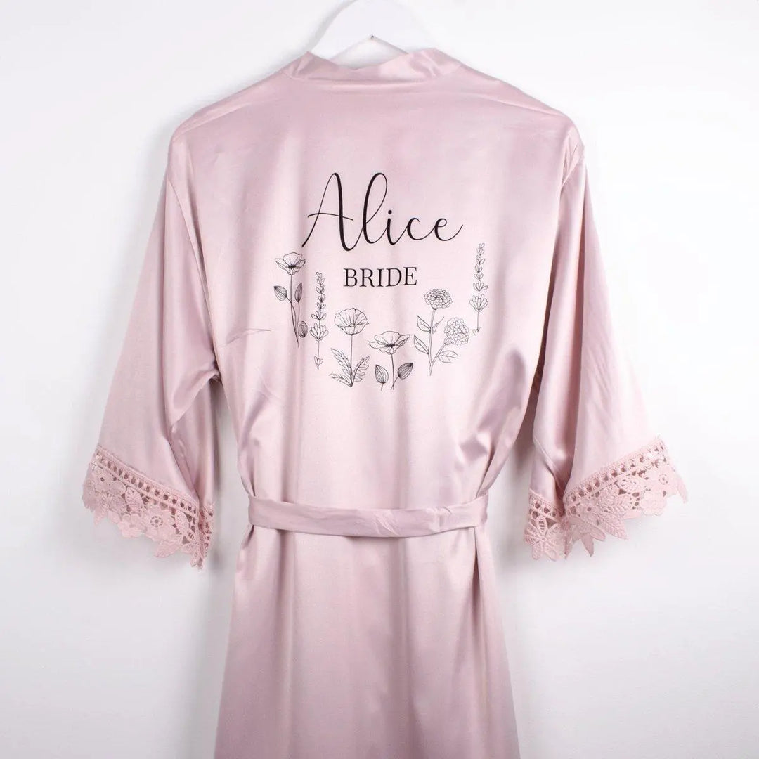 Personalised Bridesmaid Robe, Bride Maid of Honour Gown, Bridesmaid Robes Personalised, Bridal Robes, Bride Shower Robes