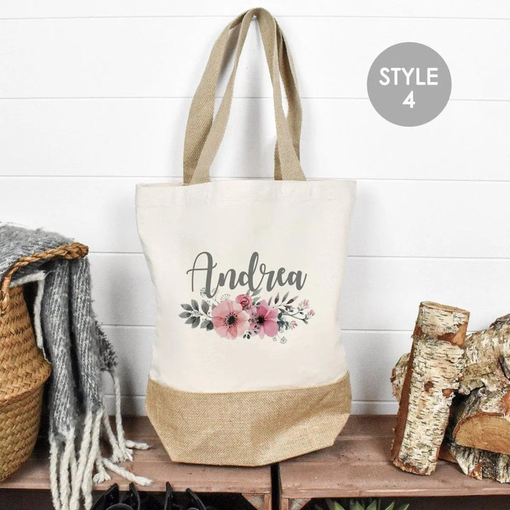 Personalised Bridesmaid Tote Bag, Bride Shopper Bag, Bridesmaid Favour, Personalised Bride Jute Bag, Bridesmaid Gift, Bride Gifts, Jute Bag