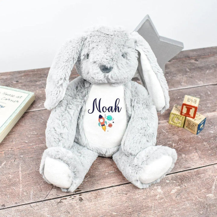 Personalised Bunny Rabbit, New Baby Gift, Customised Soft Toy, Cuddly Toy, Your Name Teddy, Girls and Boys Teddy, Baby Shower Gift, New Baby