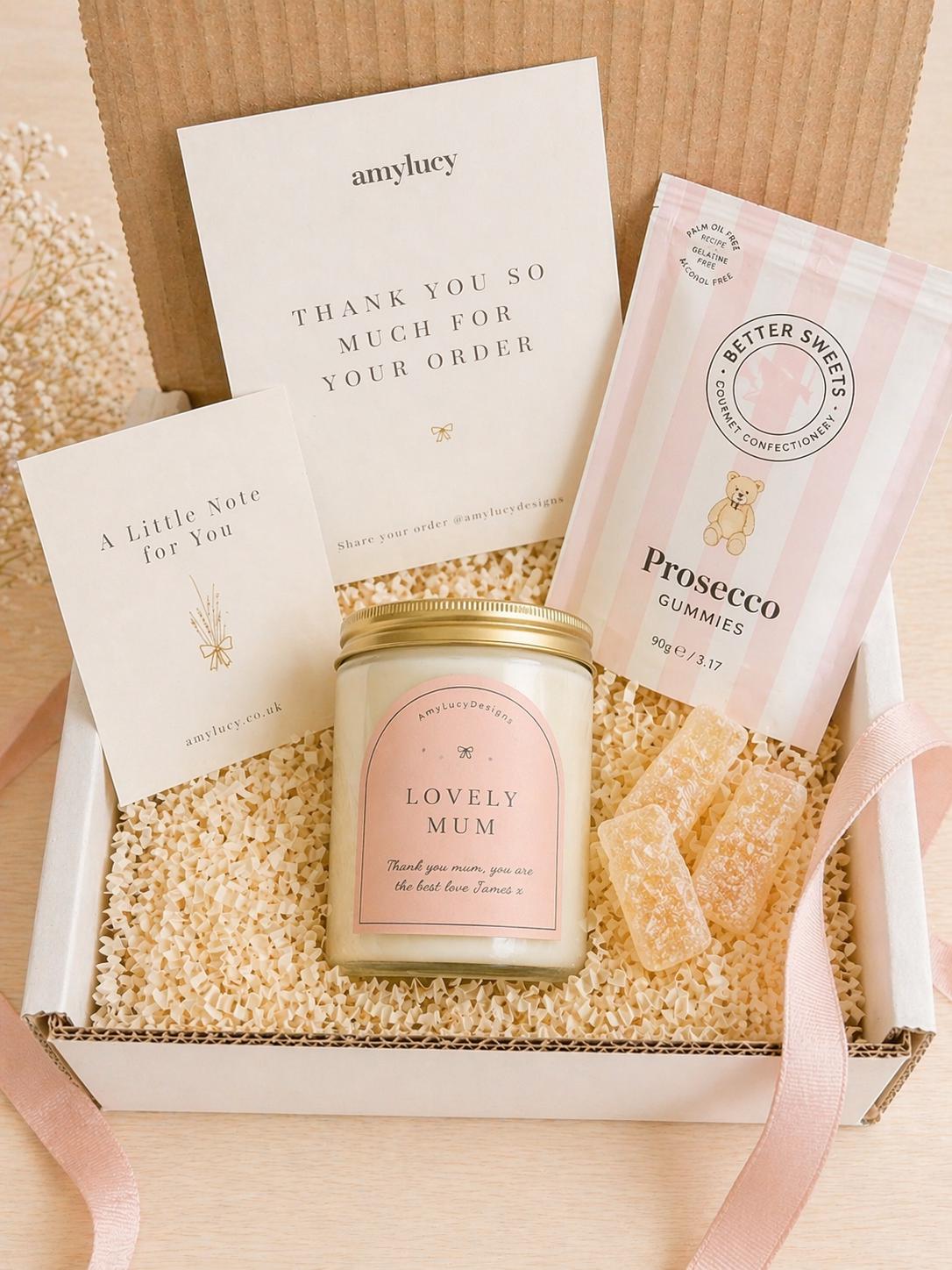 Personalised Candle Gift for Mum styled as a thoughtful gift