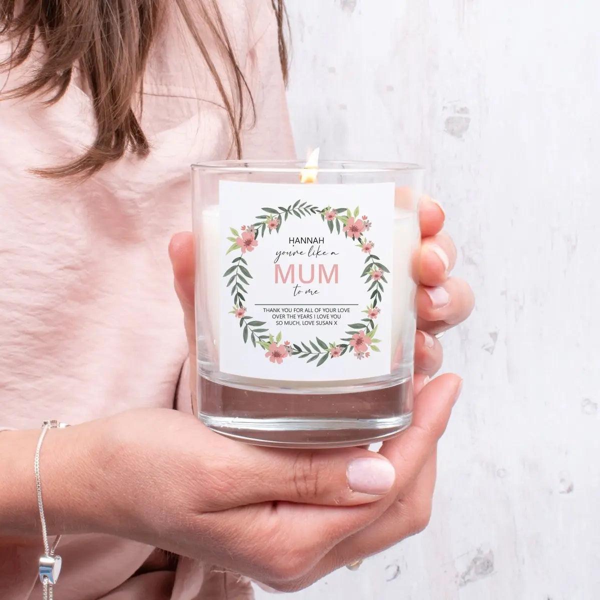 Personalised Candle - Mother's Day Gift - Your Like A Mum To Me