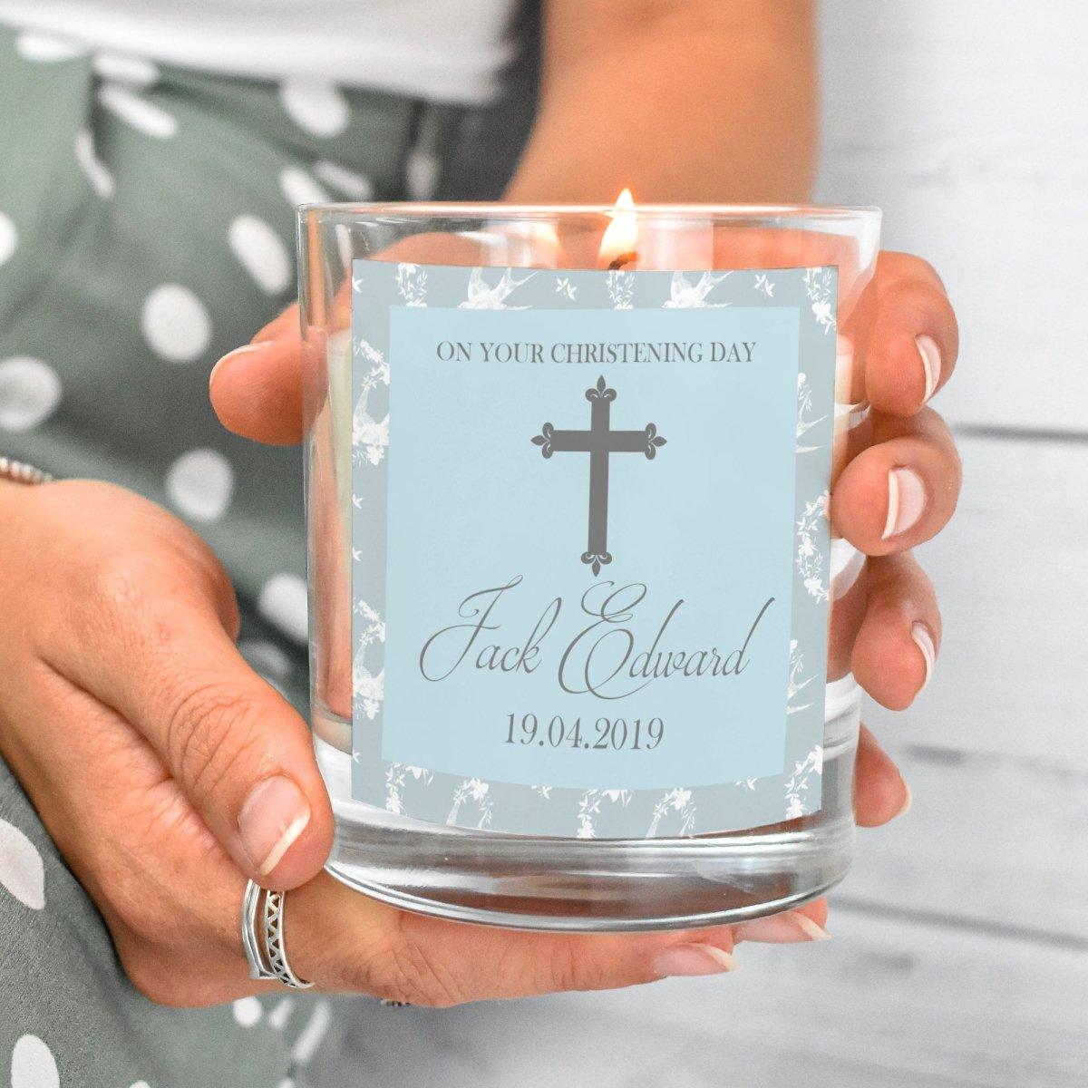 Personalised Christening Candle, Christening Memento Candle, Christening Memory Gift, Baby Christening Candle Gift, Scented Candle Gifts,
