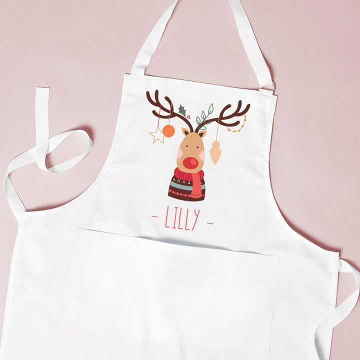 Personalised Christmas Apron, Custom Made Reindeer Aprons, Personalised Christmas Gifts, Personalised Ladies Apron, Christmas Gifts, Xmas