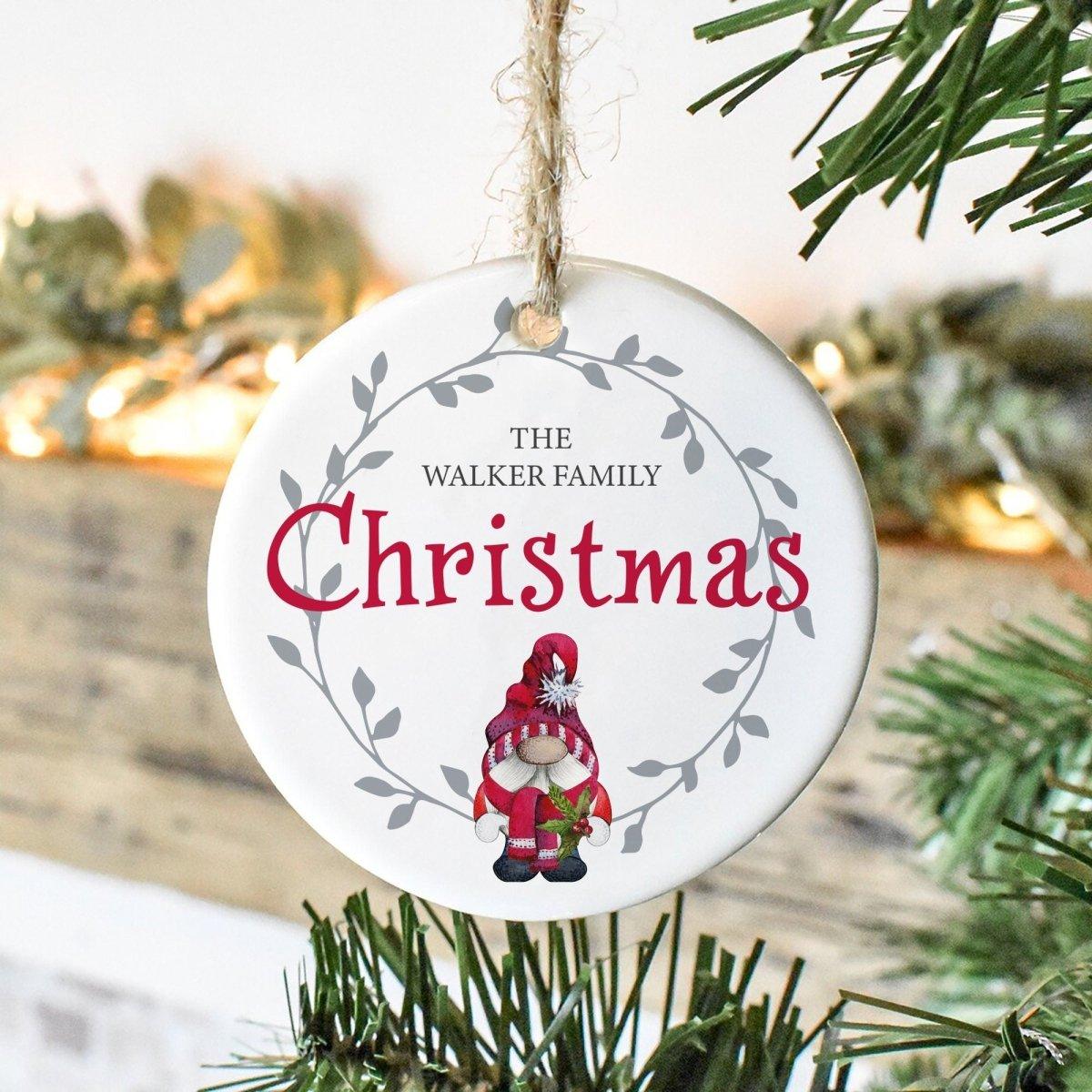 Personalised Christmas Bauble, Gonk Family Christmas Decoration, Gonk Family Ornament, Gonk Christmas Ornament, Christmas Gift Family, Xmas