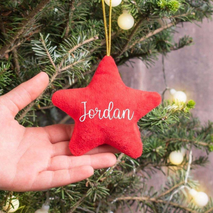 Personalised Christmas Bauble, Stocking Filler, Child Christmas Ornament, Fabric Christmas Tree Decoration, Family Christmas Dcor, Name