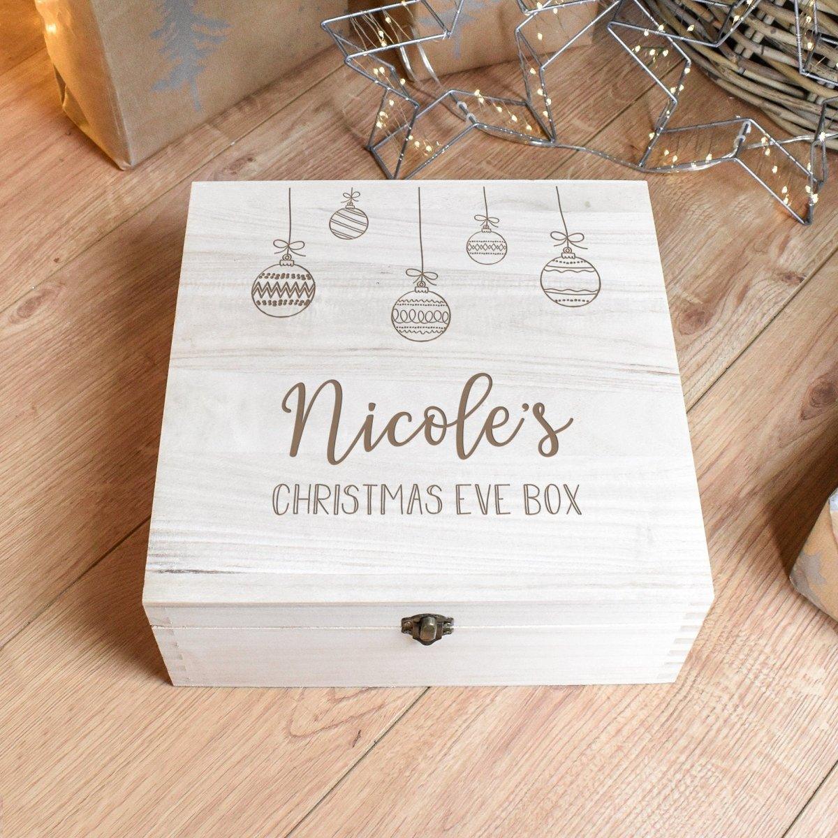 Personalised Christmas Eve Box, Engraved Christmas Eve Wood Box, Kids Christmas Eve Crate, Xmas Gift Box, Wooden Box, Xmas Gift Box, Kids