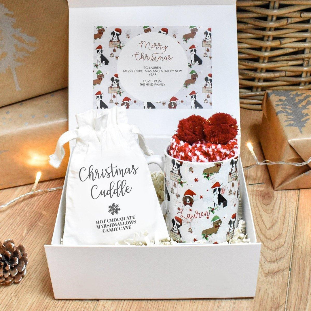 Personalised Christmas Filled Gift Box Adults, Dogs Christmas Hamper, Christmas Present, Women Gift, Boss Gift, Christmas Gift Set Dogs, - Amy Lucy