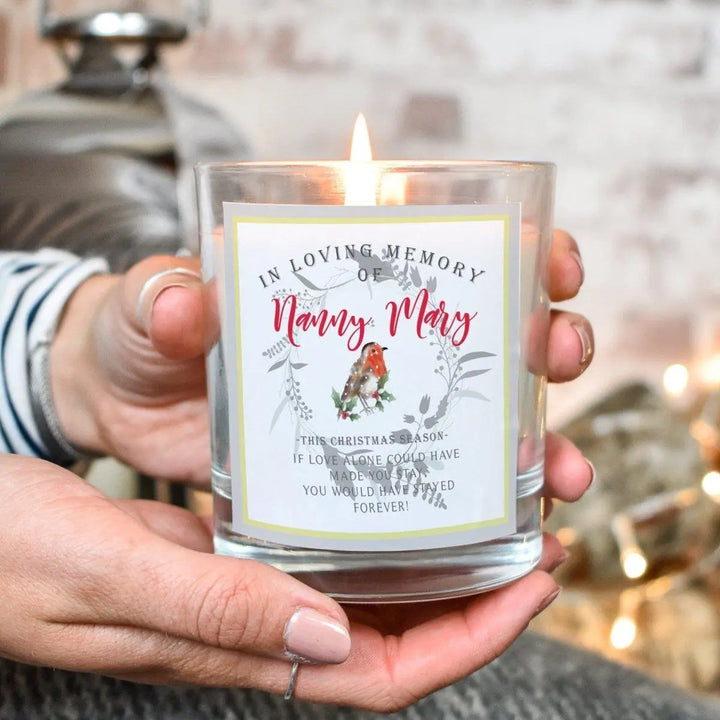 Personalised Christmas Lost Love One Candle Memorial Candle Christmas Remembrance Gift Remember Loved One Loved One candle Loving Memory - Amy Lucy