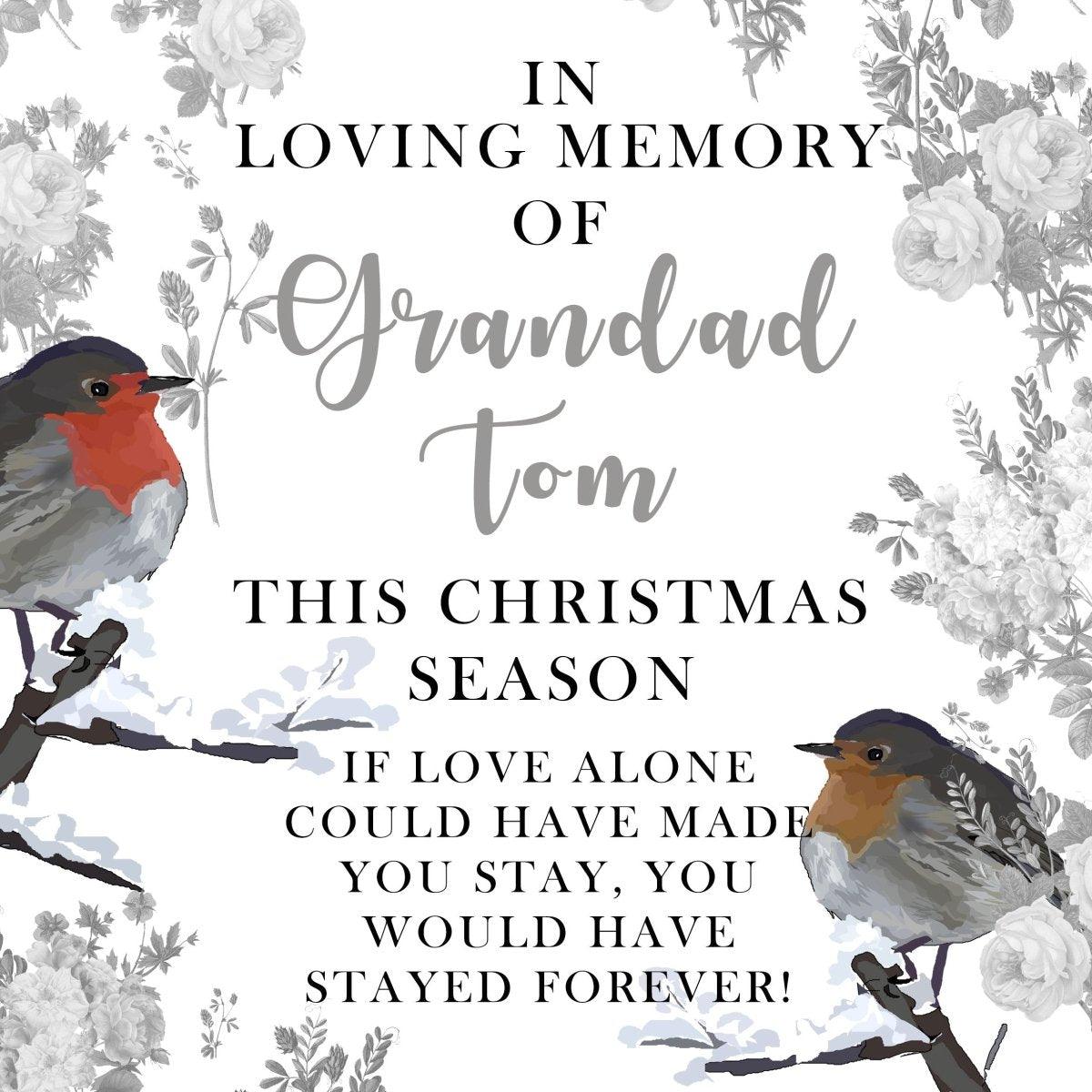 Personalised Christmas Lost Love One Candle Memorial Candle Christmas Remembrance Gift Remember Loved One Loved One candle Loving Memory - Amy Lucy