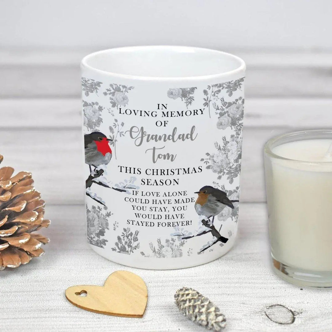 Personalised Christmas Lost Love One Candle Memorial Candle Holder, Christmas Graveside Remembrance Gift Remember Loved One candle Holder - Amy Lucy