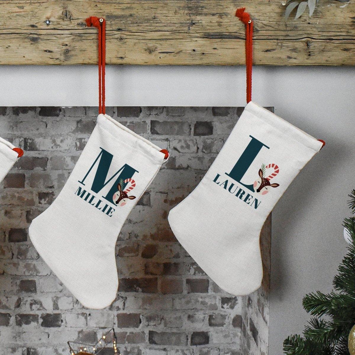 Personalised Christmas Stocking, Christmas Stocking, Name Christmas Stocking, Initial Christmas Stocking, Personalised Girl Stocking, - Amy Lucy