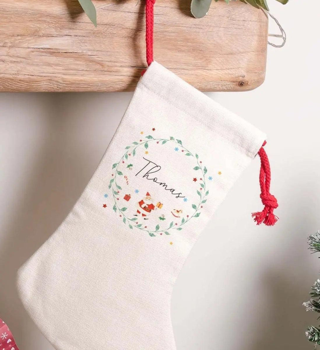 Personalised Christmas Stocking, Santa Christmas Stocking, Santa Stocking, Xmas Stocking, Christmas D?cor, Christmas Present Stocking, Xmas - Amy Lucy