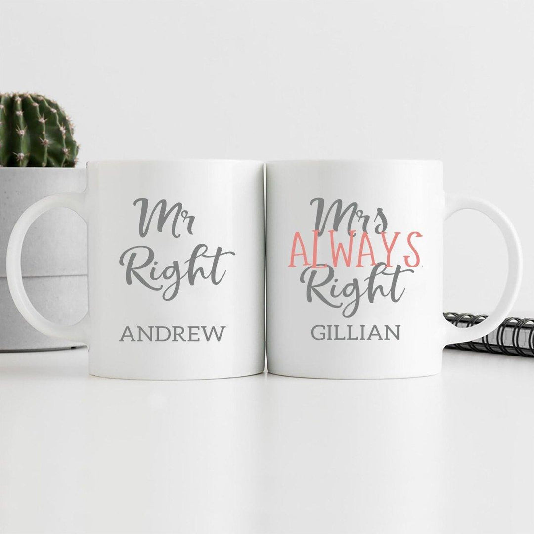 Personalised Couple Mug Set, Valentines Mug Set, Valentine's Gift Set, Matching Mr and Mrs Mugs, Anniversary Gift, Humor Gift, Newlywed Mugs - Amy Lucy