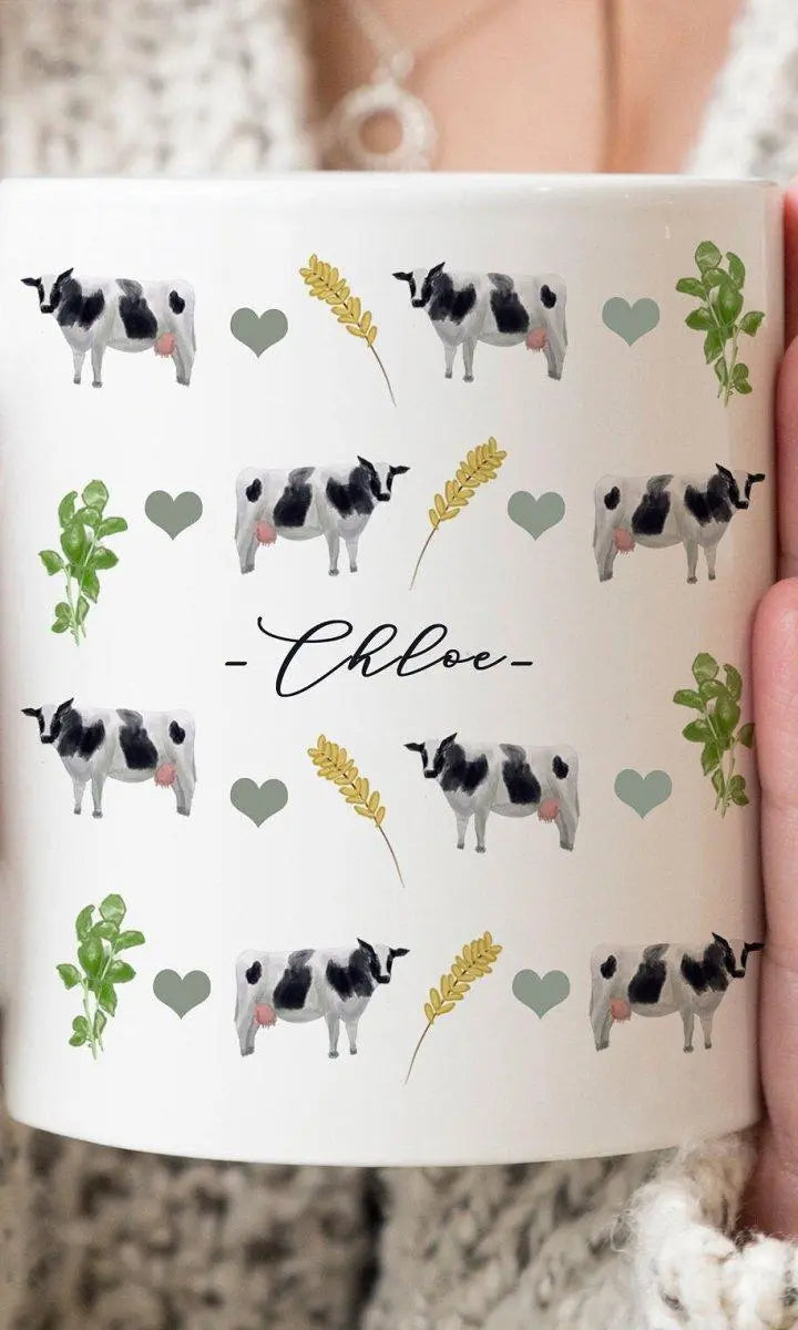 Personalised Cow Mug, Cow Gift For Her, Cow Lover Gift, Cow Gifts, Cow Custom Gifts, Personalised Cow Mug, Cow Mum Gift - Amy Lucy