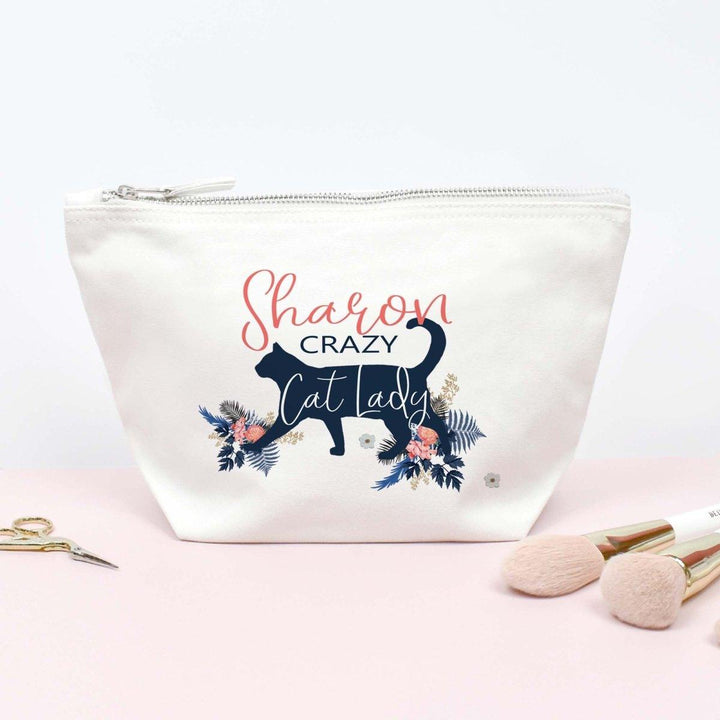 Personalised Crazy Cat Lady Bag, Crazy Cat Lady Gifts, Cat Lover Bag, Cat Toiletry Bag, Cat Cosmetic Bag, Cat Owner Gift, Cat Accessory Bag - Amy Lucy